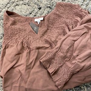 J.Jill Rose colored shirt with detail